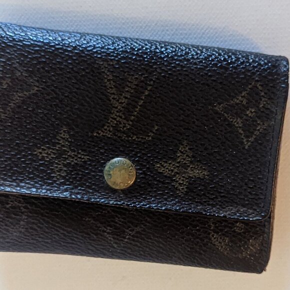 Louis Vuitton LV Authentic Brown Monogram Bi-Fold Coin Purse Designer Logo AS IS - Picture 5 of 10